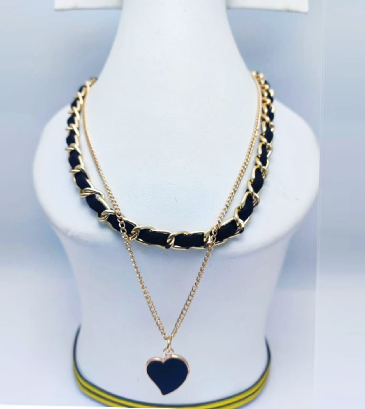 Beautiful Heart Locket With Double Chain With premium Box