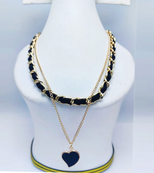 Beautiful Heart Locket With Double Chain With premium Box